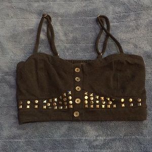 Cute black statement bralette